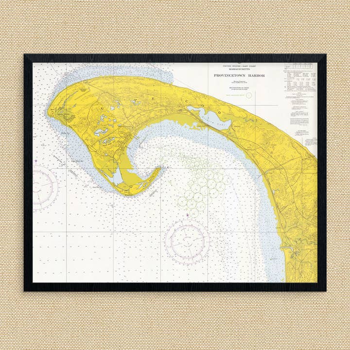 11'' x 14'' Provincetown Harbor Nautical Chart Print for wholesale by Fridgedoor
