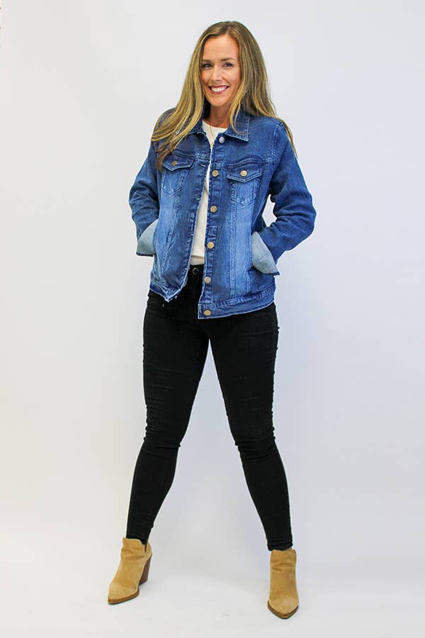 Indigo lavé Veste en jean délavé Better Than Basic en vente sur Faire