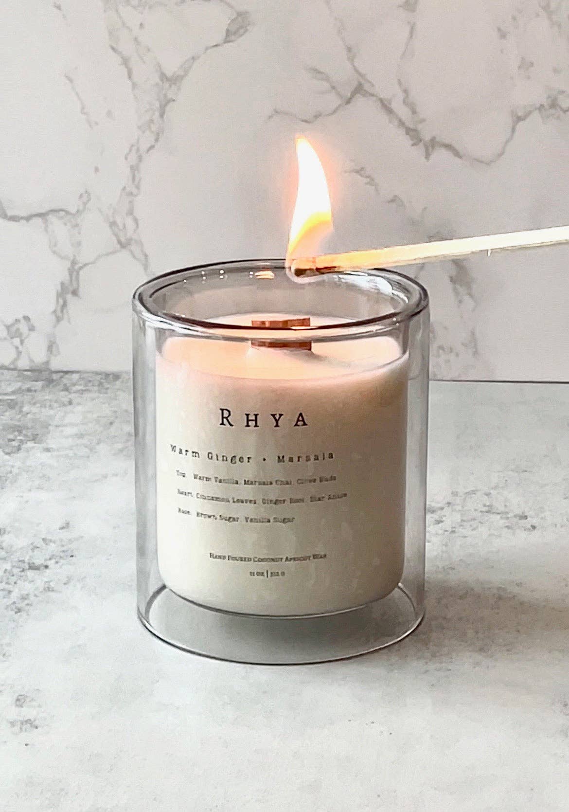 Rhya - Wholesale Jar/Filled Candle - Warm Ginger + Marsala1