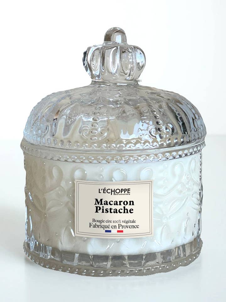 Pistagemacaron doftljus 180 g för wholesale av L'Échoppe Buissonnière