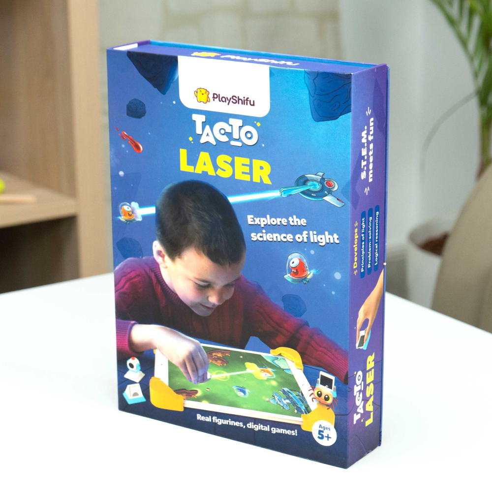 Curiosity Distribution – wholesale Board game – Tacto Laser Light Game - Interactive Laser Light Toy  - Turn your tablet into a board game - STEM8