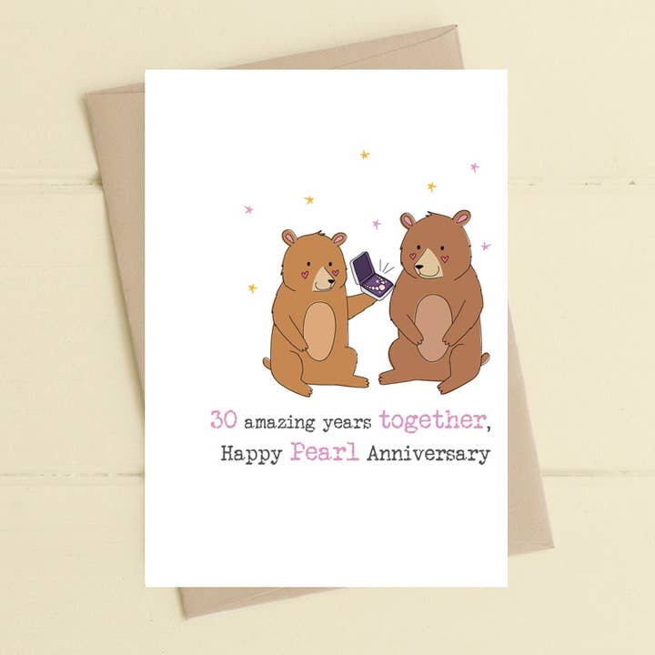 Aniversário de Pérola - 30 Anos Incríveis - Cartão de Felicitações por atacado de Dandelion Stationery