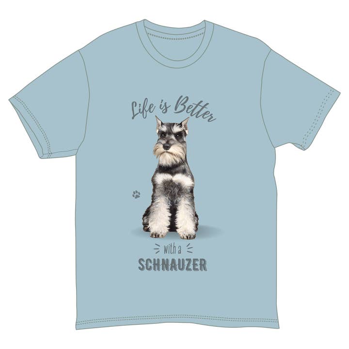 Camiseta Schnauzer Pet Lover - 100% Algodão - Unissex por atacado de E&S Pets