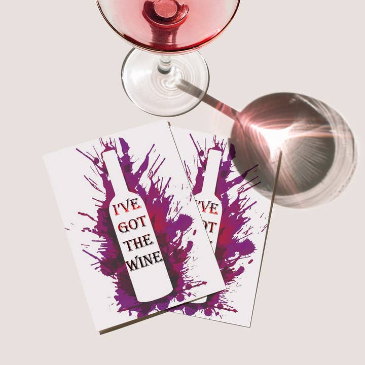 Tarjeta de amor con vino, ¡apoya esa copa! ¡Diseñado por veteranos! para venta al por mayor de Cardstalked