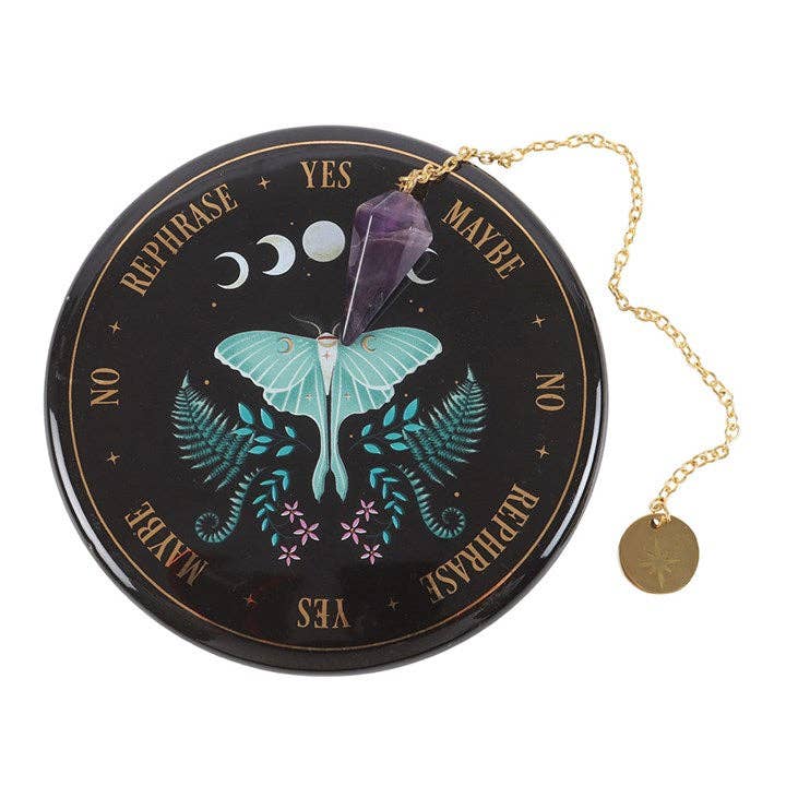 Something Different Wholesale - Vendita all'ingrosso Attrezzatura per meditazione - Kit di Divinazione con Pendolo e Luna Moth1