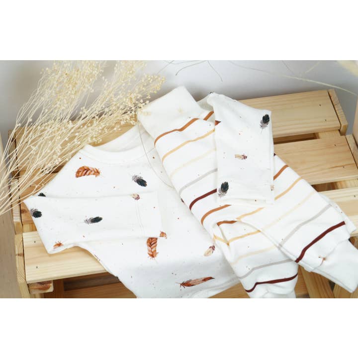 Rhönfuchs - Wholesale Clothing Set - Baby - “Feather & Stripes” baby set2