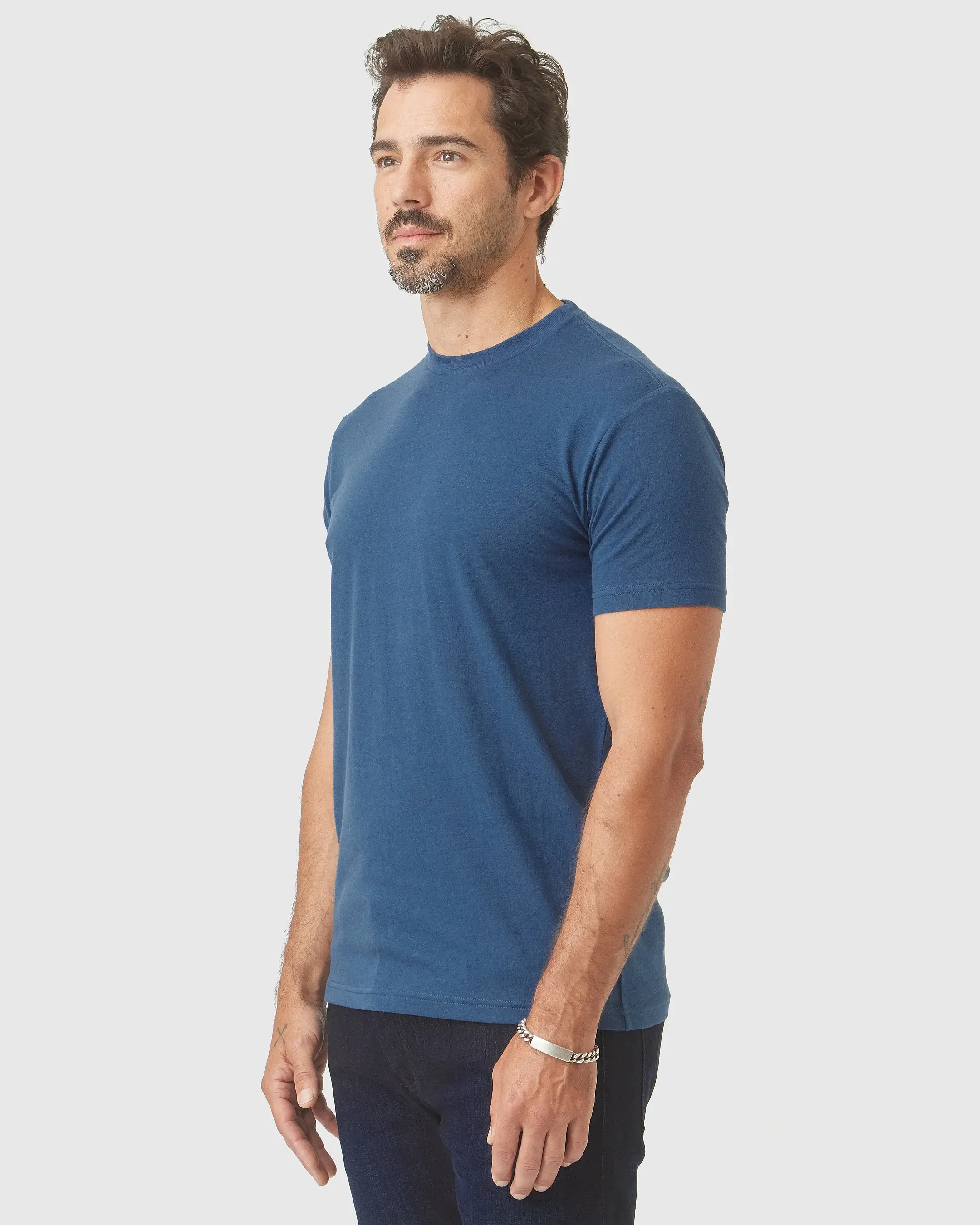 True Classic - Wholesale T-Shirt - Men's - Short Sleeve T-Shirt | Crew Neck | Deep Sea Blue 3