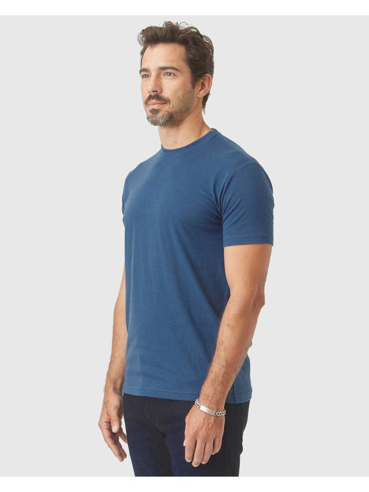 True Classic - Wholesale T-Shirt - Men's - Short Sleeve T-Shirt | Crew Neck | Deep Sea Blue 3