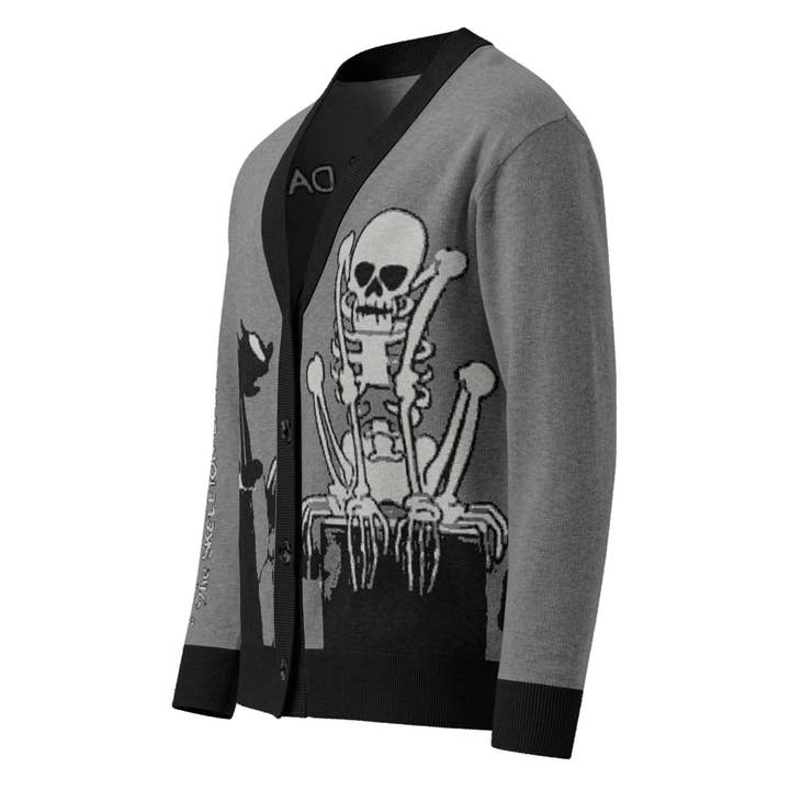 The Oblong Box Shop™ - Wholesale Cardigan - Women's - The Skeleton Dance Cardigan Sweater - MADE TO ORDER2