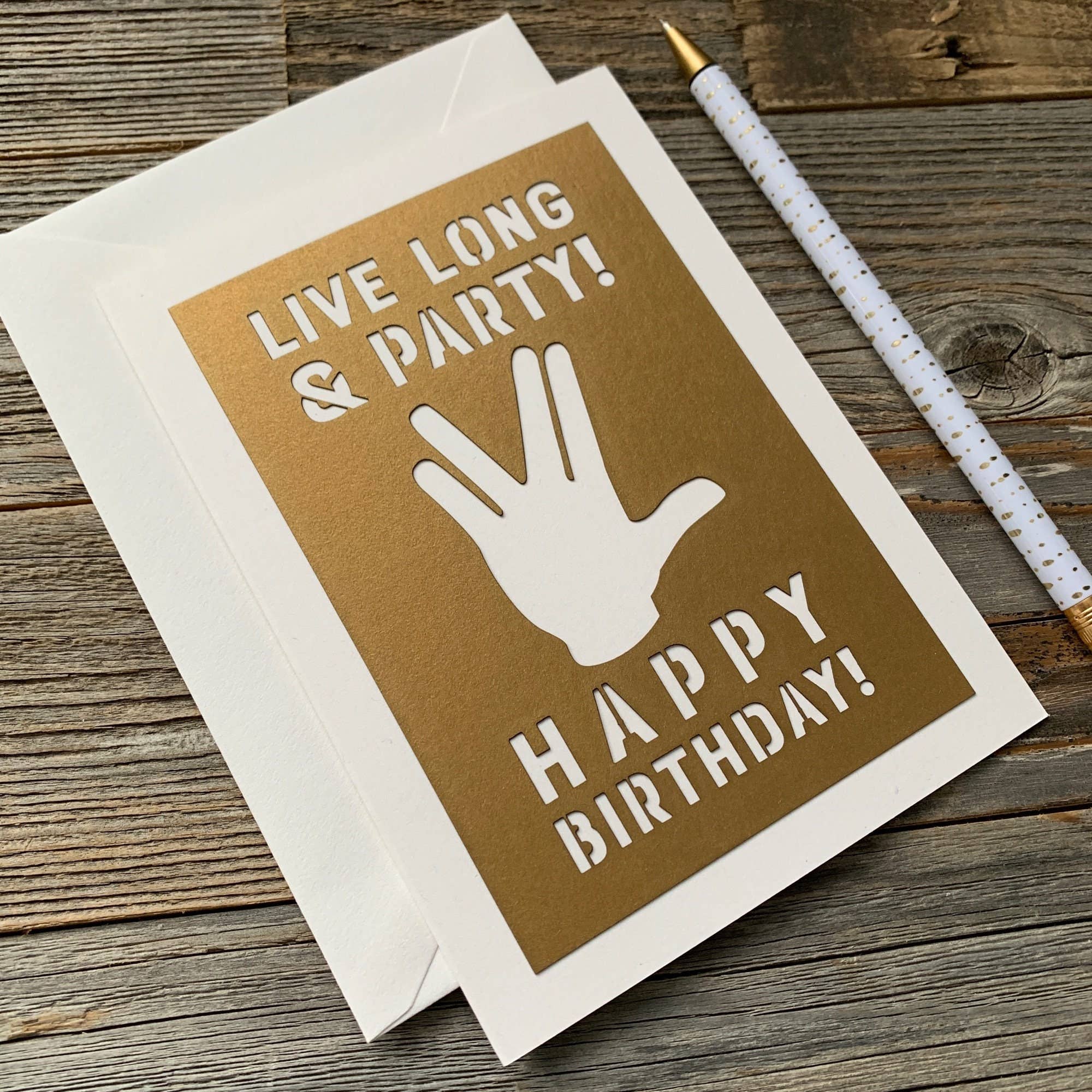 Louise Lauret - Wholesale Birthday Card - Star Trek Spock Live Long & Prosper Birthday Card4
