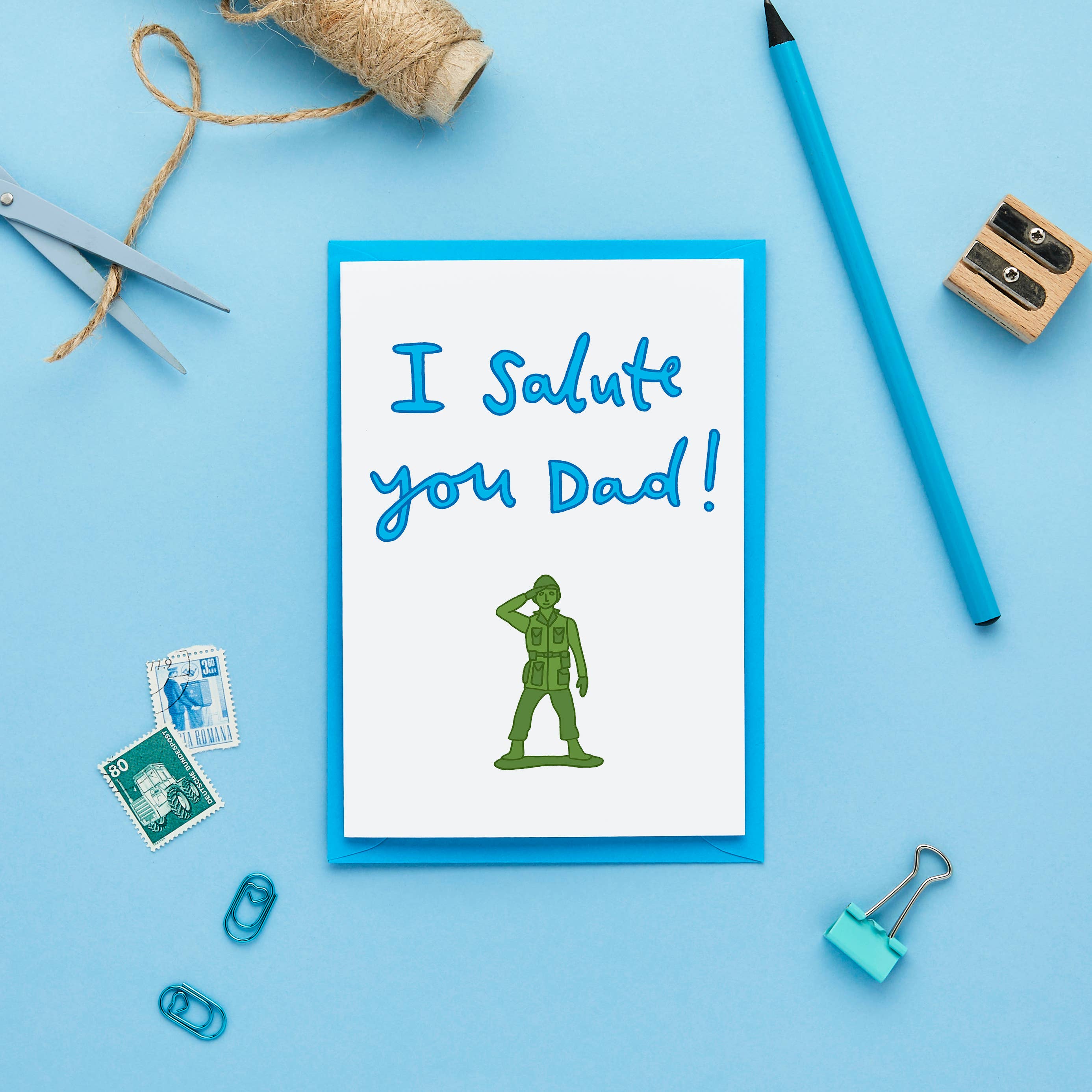 You've Got Pen On Your Face - Venta al por mayor Tarjetas del Día del Padre - ¡Te saludo papá! | Tarjeta divertida para el Día del Padre | Army Dad2
