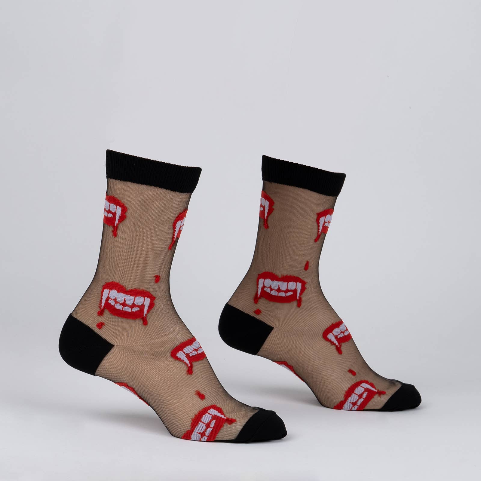 Sock it To Me - Wholesale Socks - Unisex - Bite Me Sheer Crew Socks