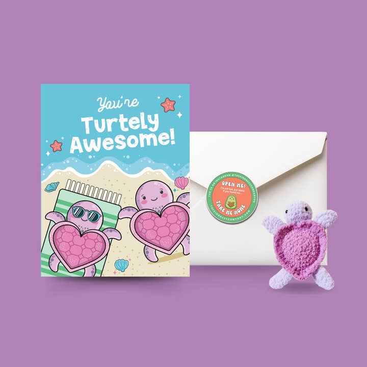 Everyday Card & Heart Crochet Pattern for wholesale by The Kindness Company