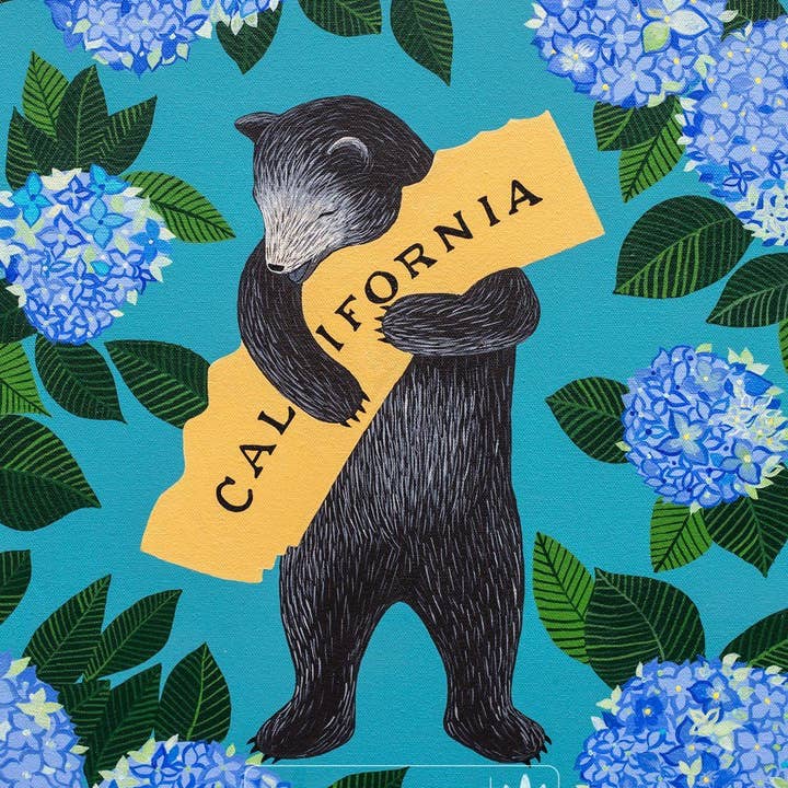3 Fish Studios - Wholesale Art Print - "I Love You California" Hydrangea Print