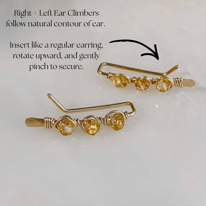 Rimani Splendente Orecchini Arrampicanti per la vendita all'ingrosso da parte di Derive Jewelry