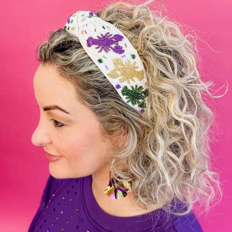 Mardi Gras Headband - Mardi Gras Crawfish for wholesale by Golden Lily