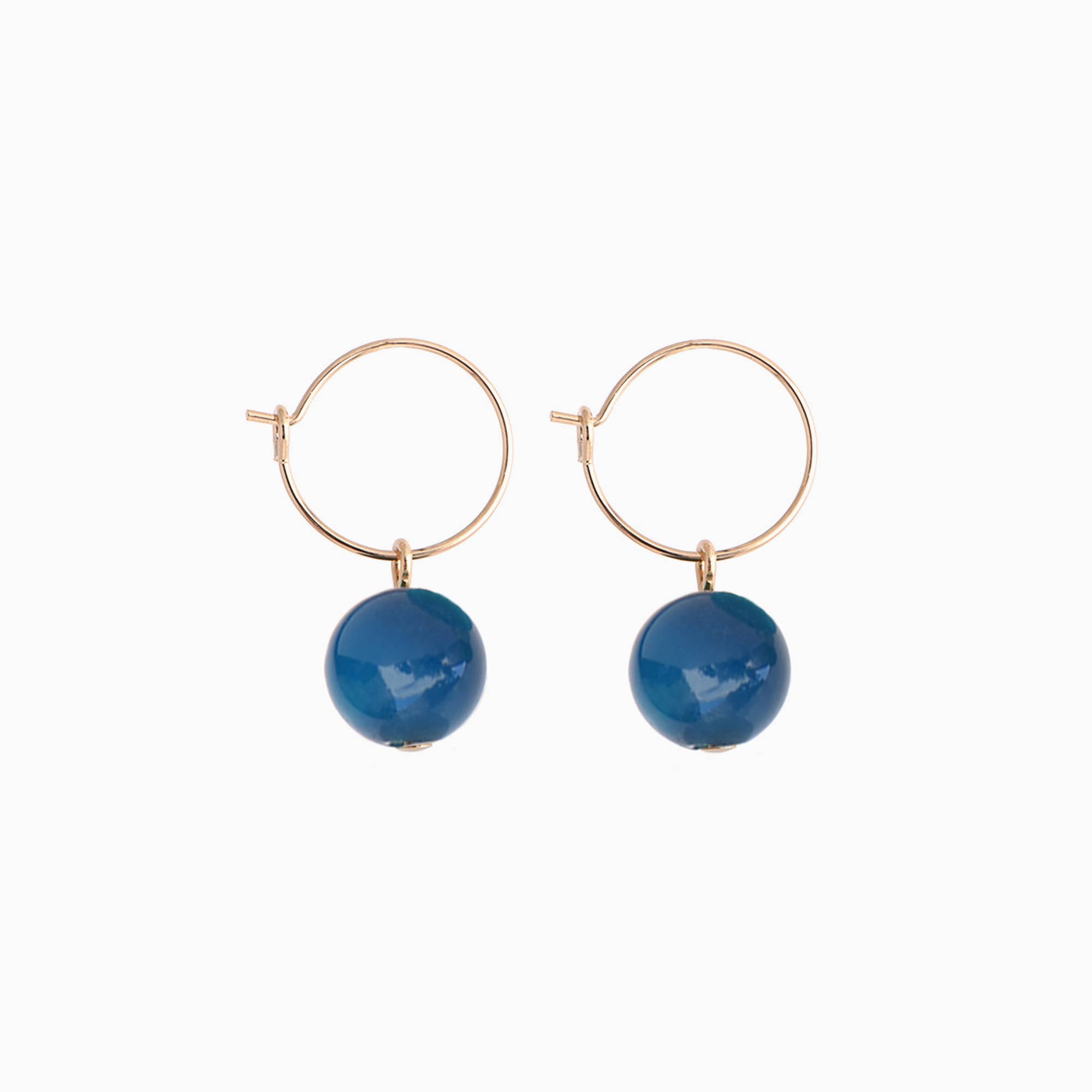 Titlee - Wholesale Hoop Earrings - WOLCOTT bead hoops (night blue)0