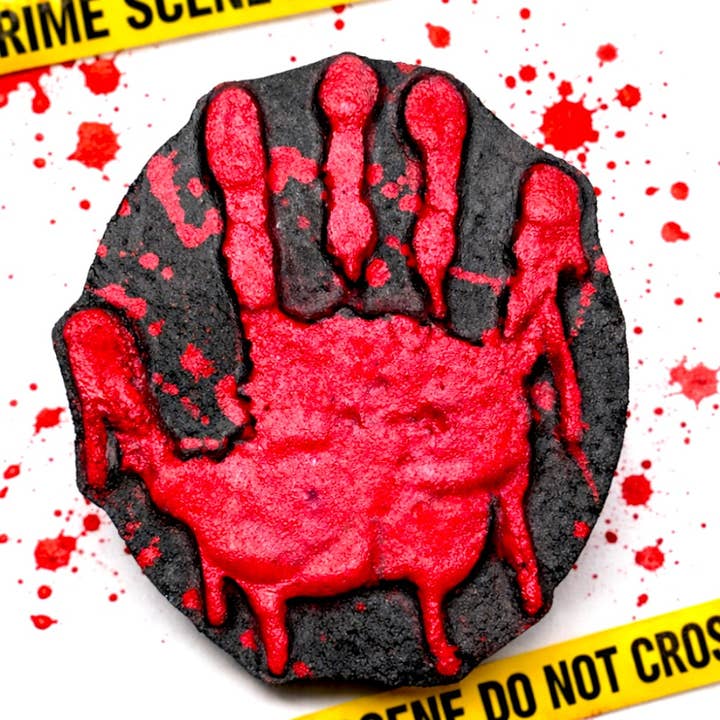 Bloody Palm Print| Crime Scene/Slasher/Horror Bath Bomb for wholesale by Soak + Salt Co