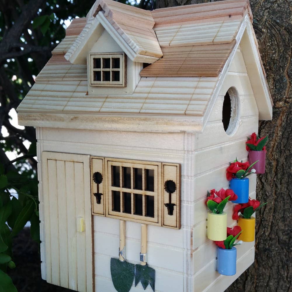 Home Bazaar - Wholesale Bird House - Potting Shed Birdhouse3