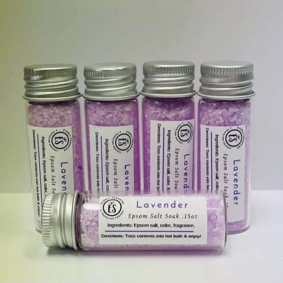 Everly Sunshine a Traveling Soapery - Wholesale Bath Salts - Lavender epsom salt mini