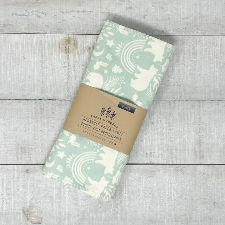 Essuie-tout réutilisables - Ours polaire pour la vente par Three Huggers