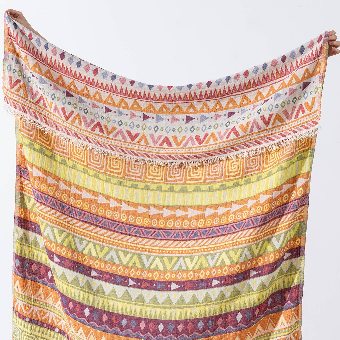 Kikoya – Engroshandel Tæppe – Kikoya 100% bomuld plaid til hjemmedekoration 130x170 cm i farmhouse-stil8