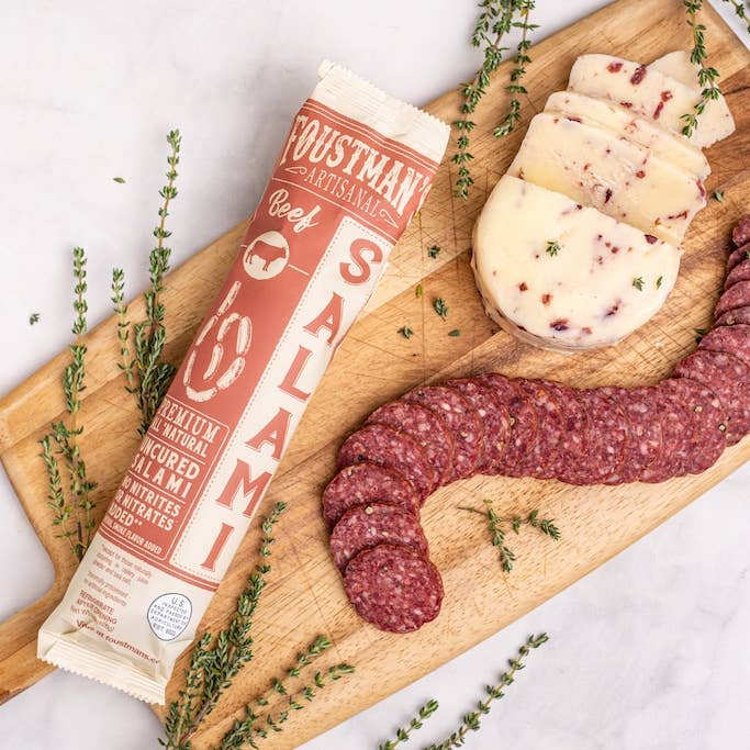 Wholesale BEEF SALAMI | FOUSTMAN'S ALL-NATURAL UNCURED SALAMI - 8oz for ...