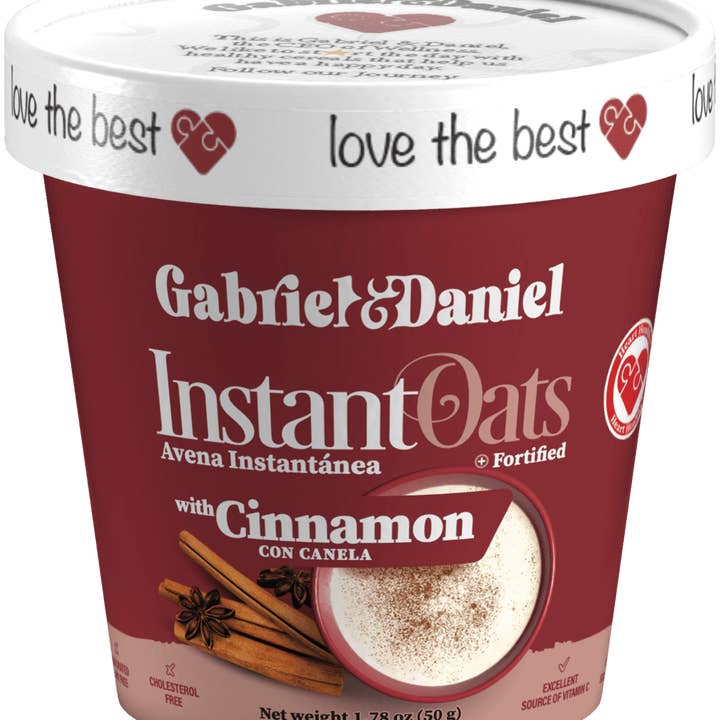 Gabriel & Daniel Wellness Oatmeals - Wholesale Oats - Organic SS Instant Oatmeal Cup - Cinnamon - 12 pack2