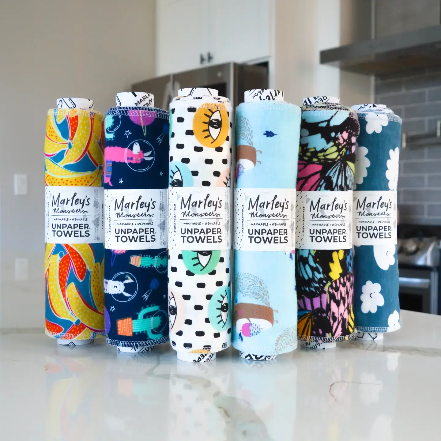 Marley's Monsters - Wholesale Paper Towels - Stockist Bundle Set of 6 rolls UNpaper® Towels: Prints27