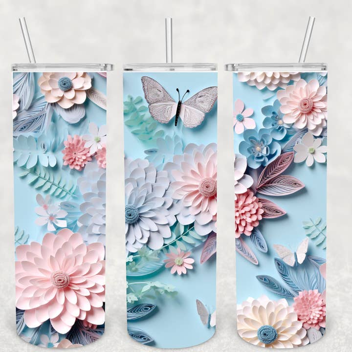 Flowers2 Tumbler for wholesale by The Potted Oasis