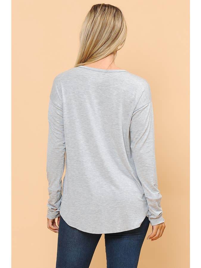 Burgundy Apparel - Wholesale Tunic - Women's - LONG SLEEVE TOP WITH THUMB HOLE16