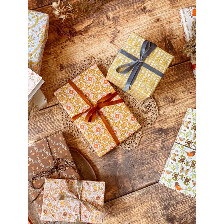 re:mused studio - Wholesale Flat Wrap - Petalcraft Gift Wrap Sheet-Double Sided2