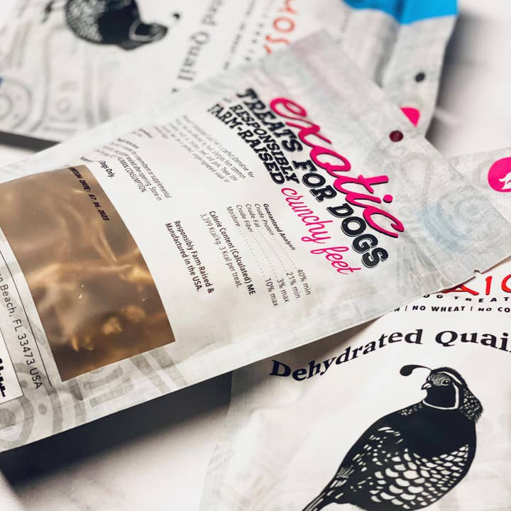 Mosaic Pet Food – Großhandel Leckerlis – Hund – Dehydrierte Wachtelfüße aus den USA, 3 Unzen, 1 Packung2