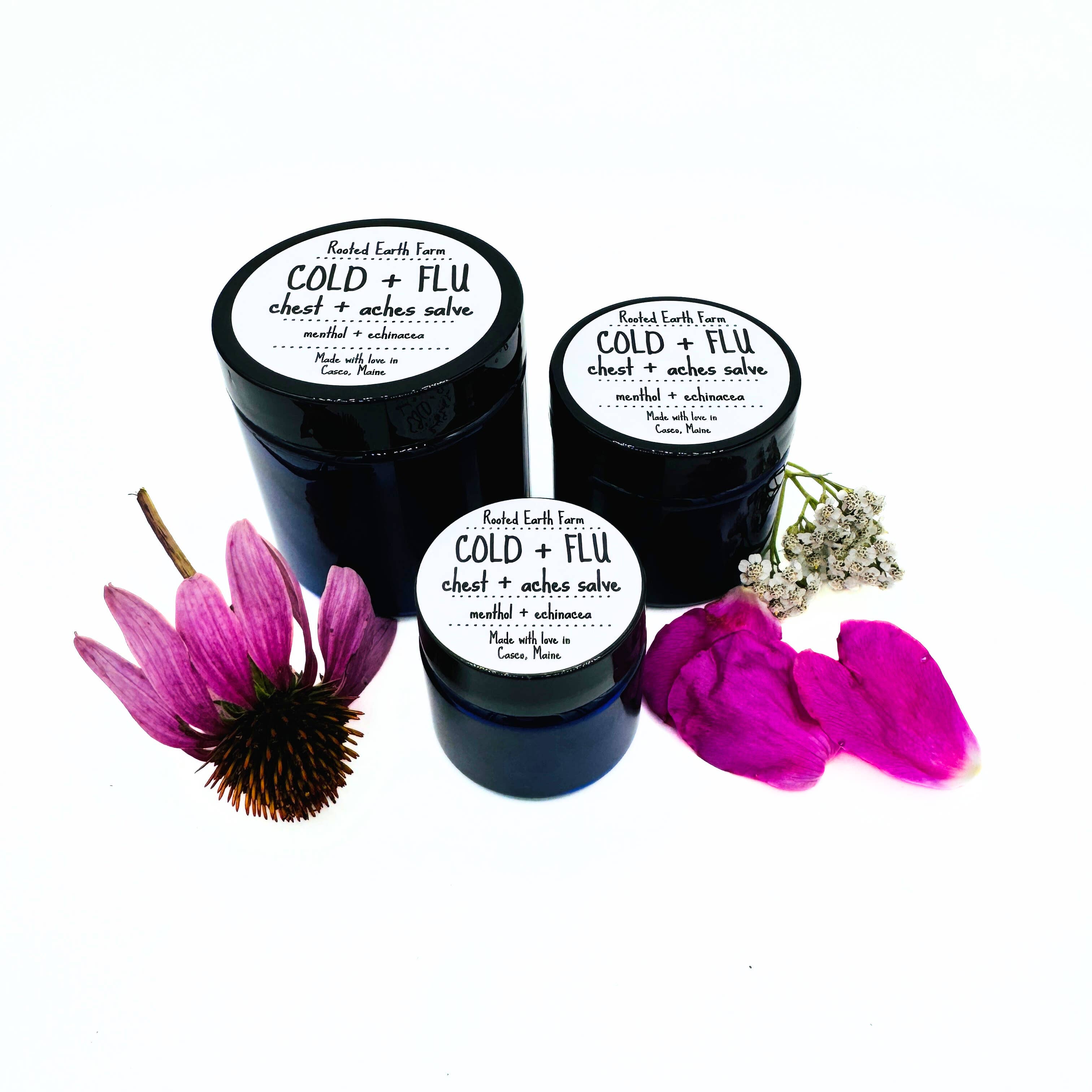 Rooted Earth Farm + Apothecary - Wholesale Healing Salve/Balm/Cream - Cold and Flu Salve - 3 Size Options9