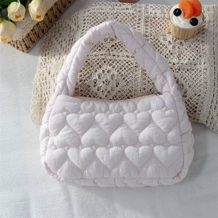 Tickled Teal - Wholesale Tote Bag - Women's - Quilted Heart Mini Tote Bag10