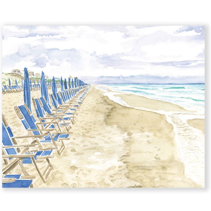 Morning Walk Watercolor Art Print for wholesale by Bridget Linstead Art