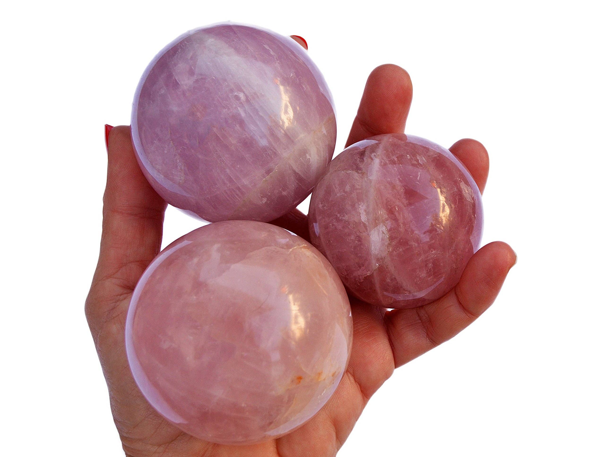 Kaia & Crystals - Wholesale Spiritual Stone/Crystal - Rose Quartz Sphere (50mm - 65mm)2