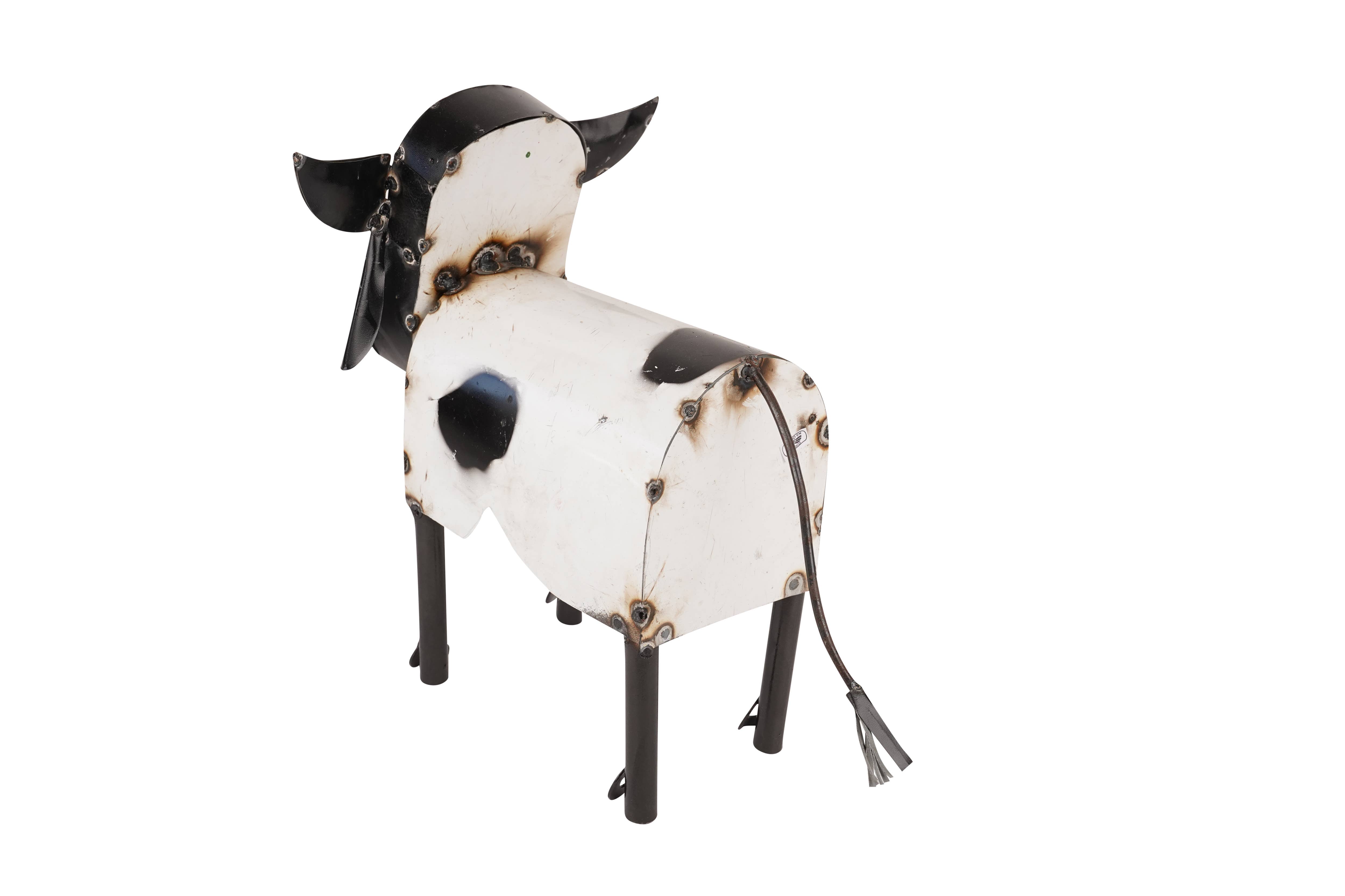 My Amigos Imports – Engroshandel Udendørs pynt/dekoration – Farmhouse Metal Cow-Garden Art-Bondegård-sort og hvid-ko8