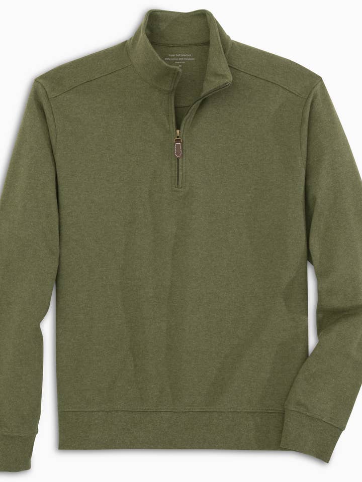 Chandler Performance Quarter-Zip Pullover – Olive for wholesale by Batton