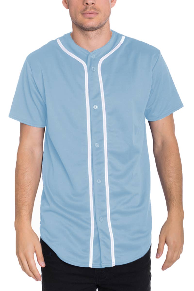 WEIV - Vente Chemise à col boutonné – homme - Maillot de baseball unisexe0