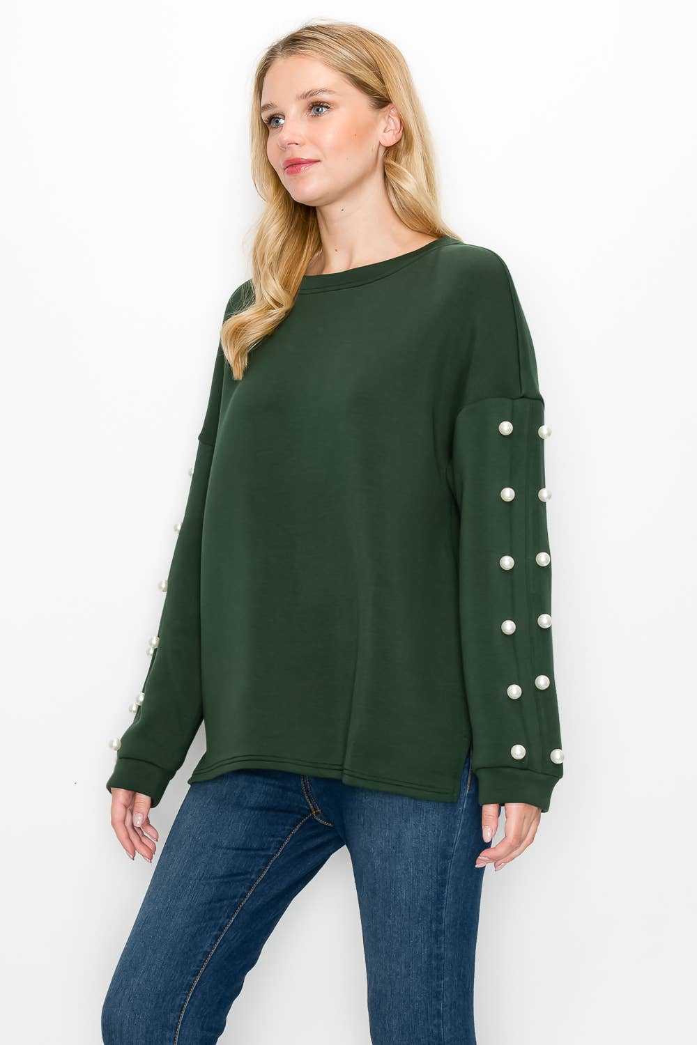 Joh Apparel - Venta al por mayor Jersey corto de punto - Mujer - Top de perlas Katri Stretch French Scuba31