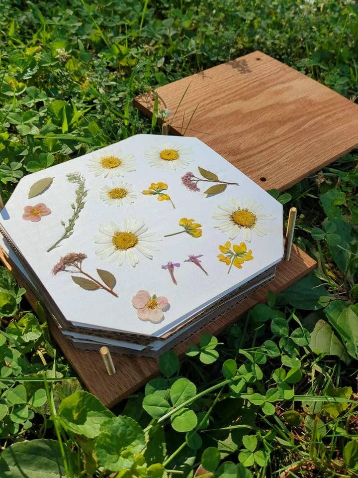 Hardwood Flower Pressing Kit | 7"x7" for wholesale by Macon Makes