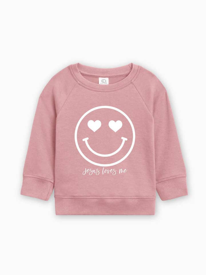 Verita Culture - Wholesale Sweatshirt - Baby - Smiley Face Jesus Loves Me Easter Organic Cotton Pullover6
