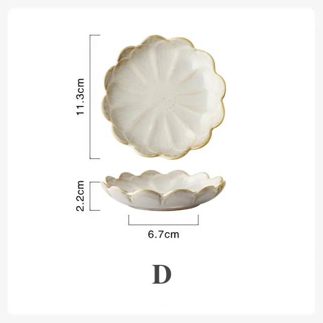 Homerely (We Cover All Import Duties) – wholesale Decorative plate/dish/bowl – Ceramic Flower Shape Plate3
