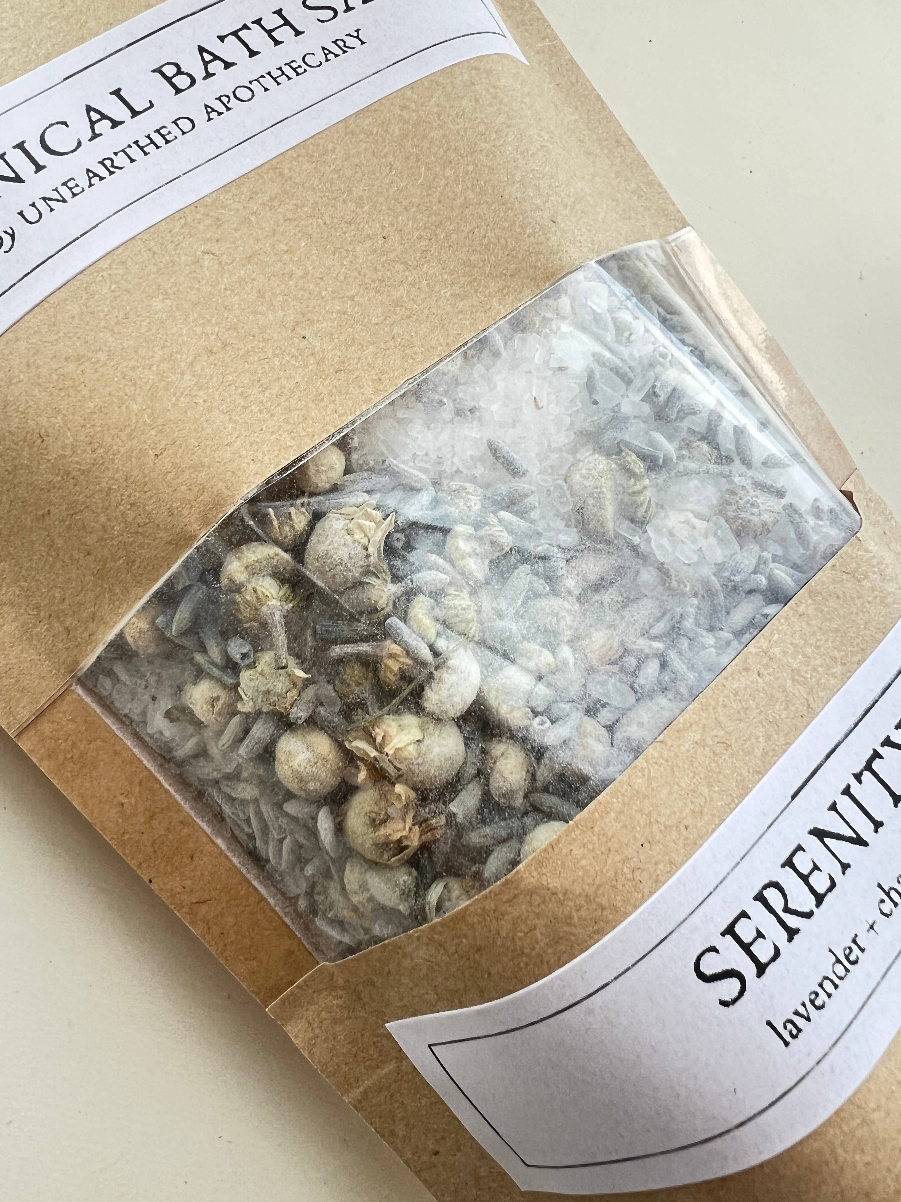 Unearthed Naturals - Wholesale Bath Salts - Serenity - Lavender and Chamomile Bath Salts | 10 oz1