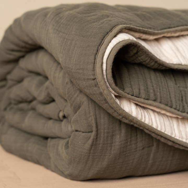 Saardé - Wholesale Quilt - Enes Quilted Bed Cover | Olive2