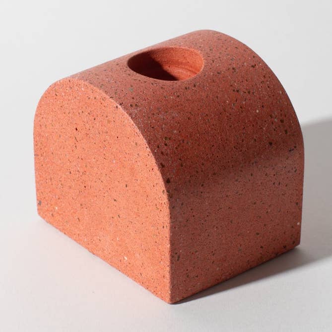 Arch Candlestick Holder | Coral Terrazzo for wholesale by pretti.cool