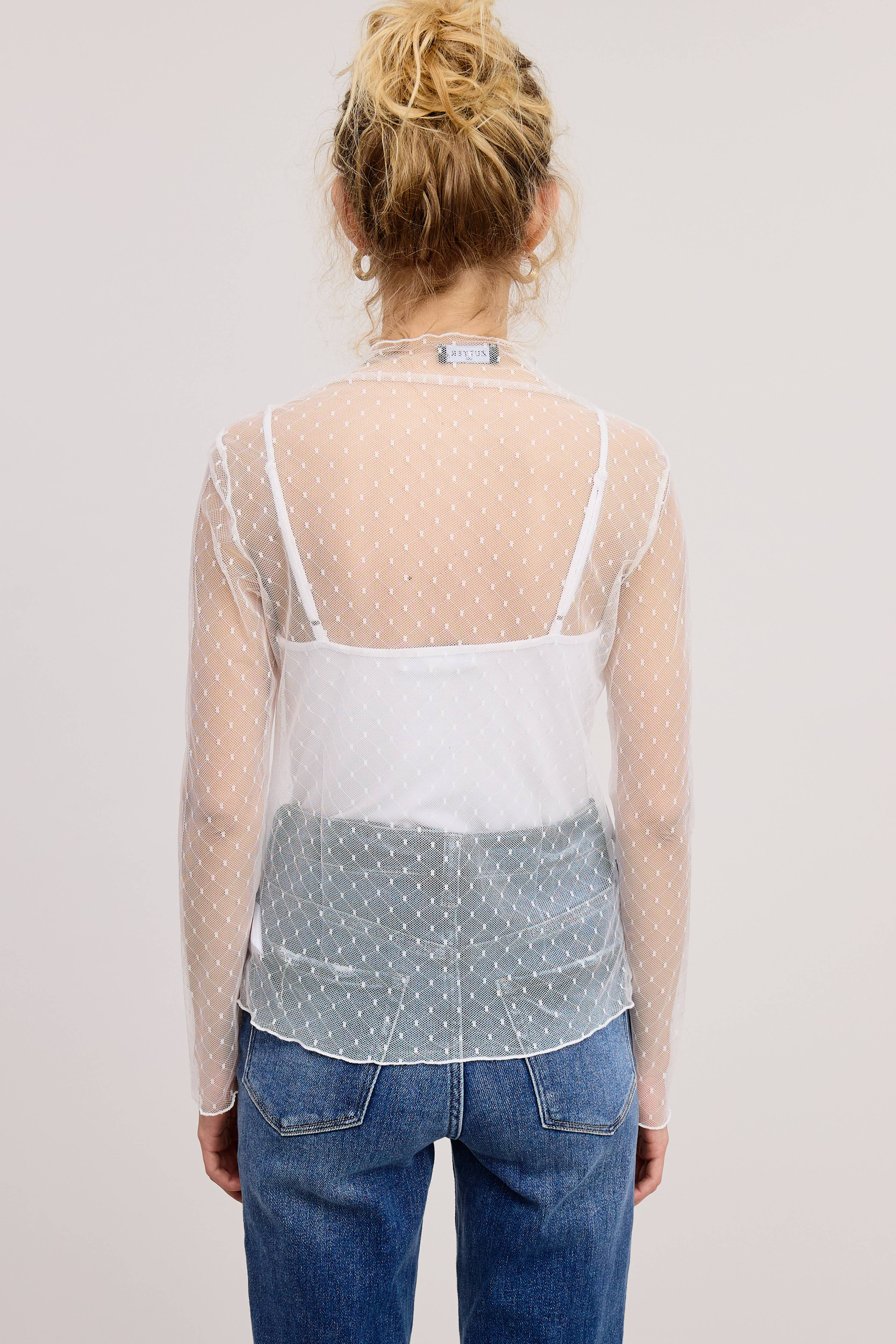 Zutter - Wholesale Knit Top - Women's - SWISS DOT LACE TOP2