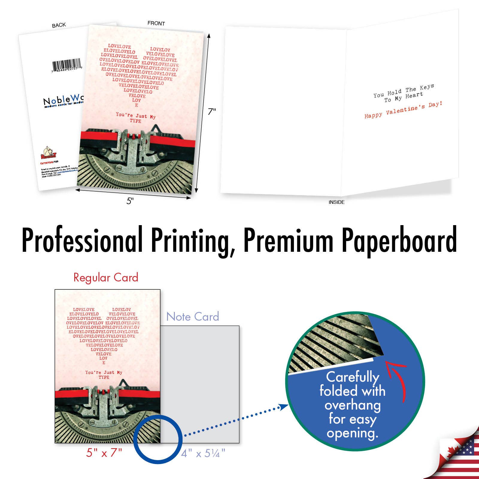 NobleWorks – Cartão de Dia dos Namorados por atacado – Cartão de Dia dos Namorados - Just My Type4
