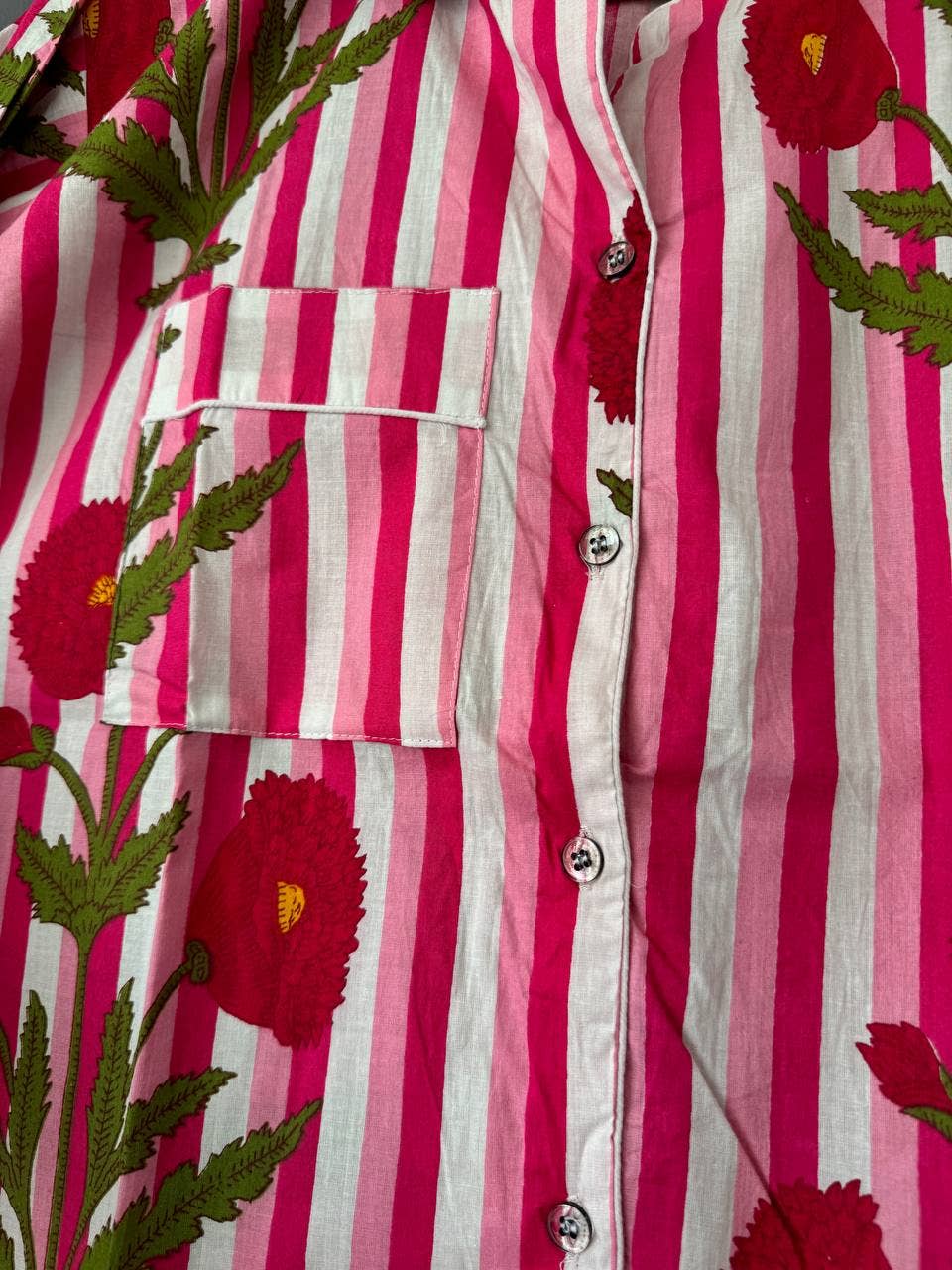 bhavnas boutique - Wholesale Sleepwear Set - Women's - Long PJ Set Block Print Party Wear Suit Indian Cotton PJ Set1